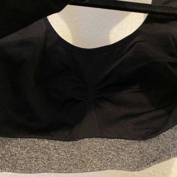 New Balance Womens Sports Bra Support Charcoal Gray Seamless Racerback  large - Picture 5 of 5